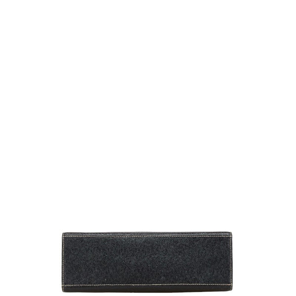 バーバリー ノバチェック ハンドバッグ ショルダーバッグ 2WAY ブラック レザー レディース BURBERRY 【中古】