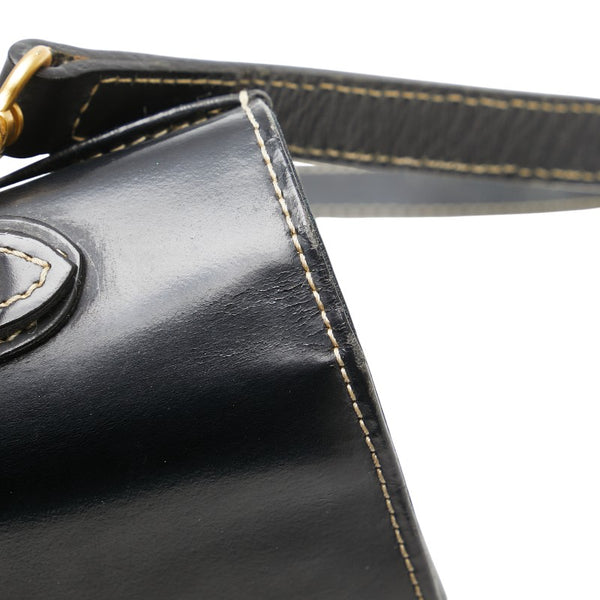 バーバリー ノバチェック ハンドバッグ ショルダーバッグ 2WAY ブラック レザー レディース BURBERRY 【中古】