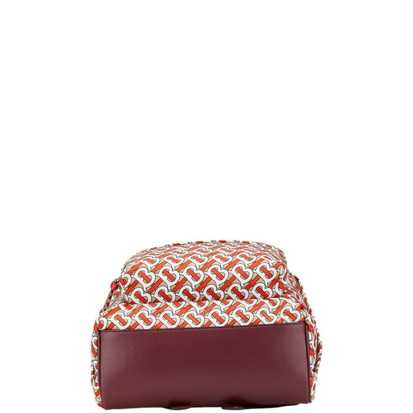 バーバリー TBモノグラム リュック バックパック レッド ホワイト ブラウン ナイロン レザー レディース BURBERRY 【中古】
