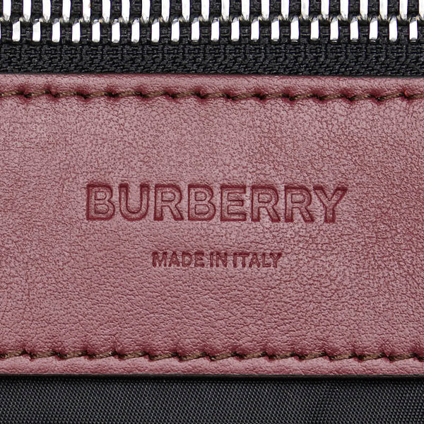 バーバリー TBモノグラム リュック バックパック レッド ホワイト ブラウン ナイロン レザー レディース BURBERRY 【中古】