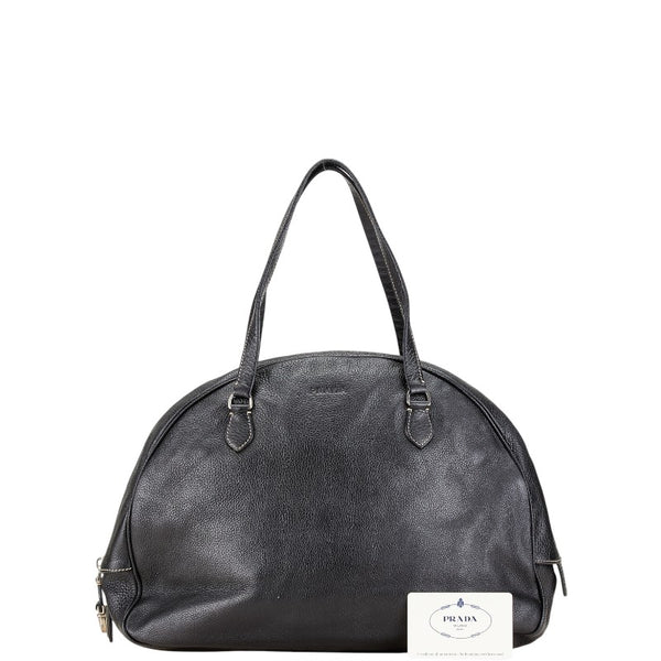 プラダ ハンドバッグ ミニボストンバッグ BN1011 ブラック レザー レディース PRADA 【中古】