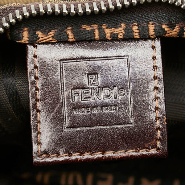 フェンディ ズッカ 斜め掛け ショルダーバッグ 26689 ブラウン キャンバス レザー レディース FENDI 【中古】