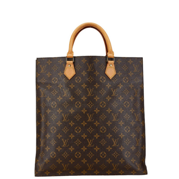 ルイ ヴィトン モノグラム サックプラ ハンドバッグ トートバッグ M51140 ブラウン PVC レザー レディース LOUIS VUITTON 【中古】