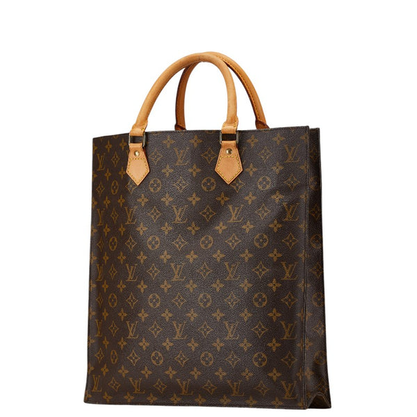 ルイ ヴィトン モノグラム サックプラ ハンドバッグ トートバッグ M51140 ブラウン PVC レザー レディース LOUIS VUITTON 【中古】