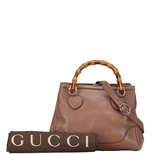 グッチ ダイアナ バンブー ハンドバッグ ショルダーバッグ 2WAY 308360 ブラウン レザー レディース GUCCI 【中古】