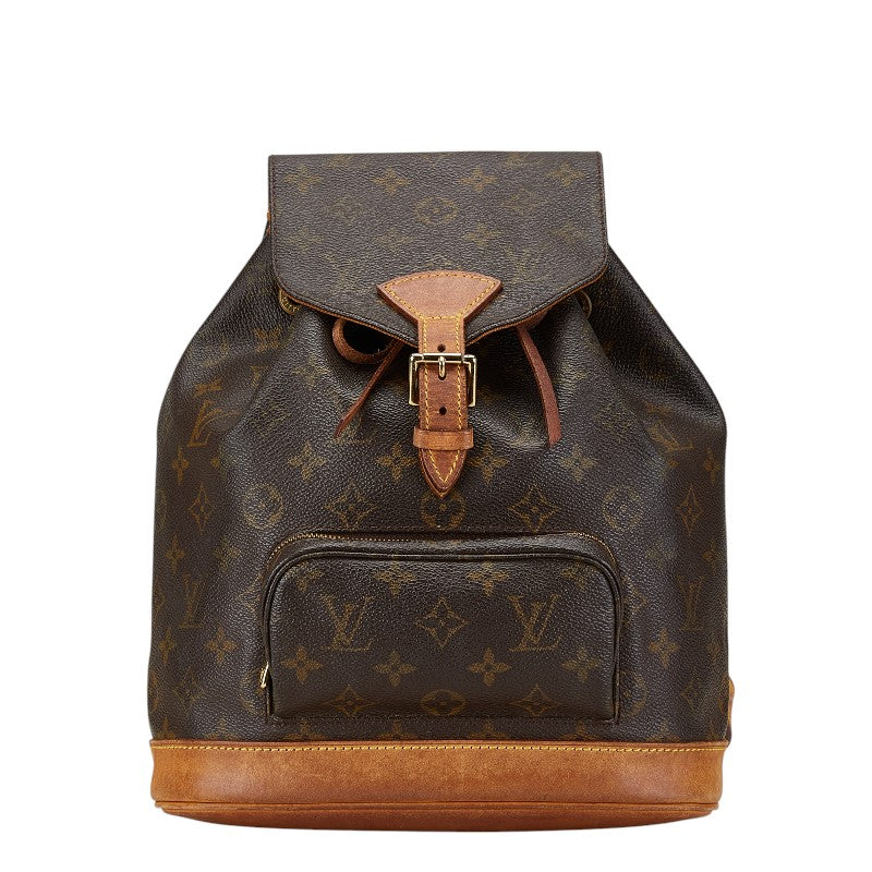 ルイ ヴィトン モノグラム モンスリMM リュック バックパック M51136 ブラウン PVC レザー レディース LOUIS VUITTON 【中古】