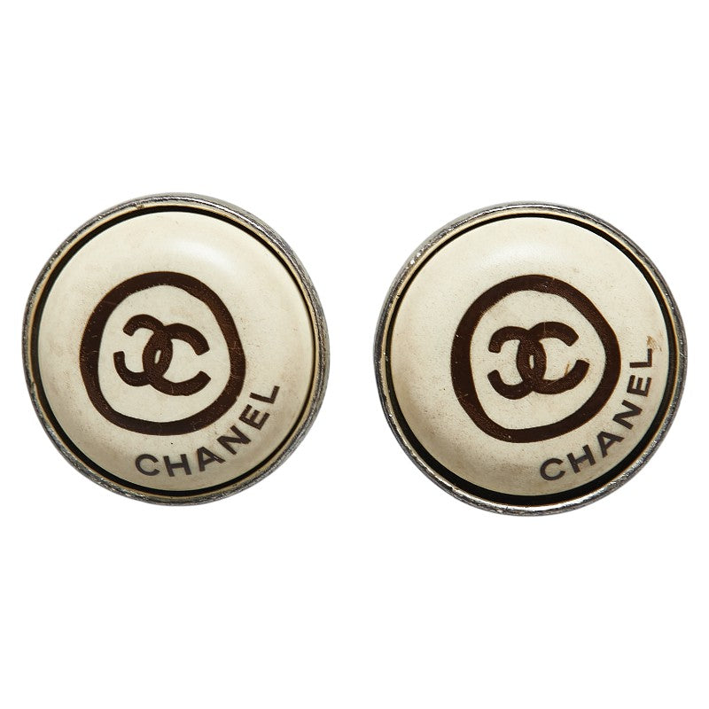 シャネル ココマーク イヤリング シルバー ベージュ メタル レディース CHANEL 【中古】