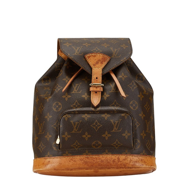 ルイ ヴィトン モノグラム モンスリMM リュック バックパック M51136 ブラウン PVC レザー レディース LOUIS VUITTON 【中古】