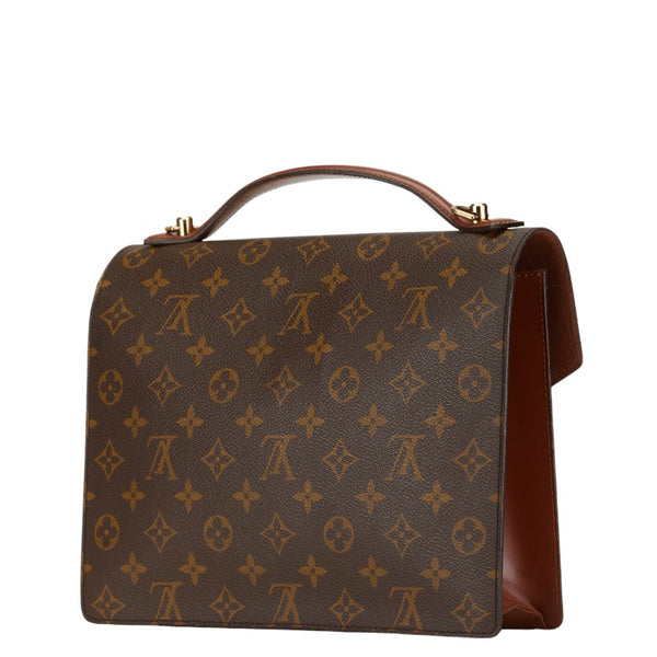 ルイ ヴィトン モノグラム モンソー28 ハンドバッグ ショルダーバッグ 2WAY M51185 ブラウン PVC レザー レディース LOUIS VUITTON 【中古】