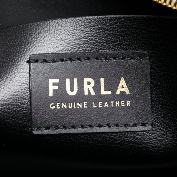 フルラ ドリス ネロ ハンドバッグ ショルダーバッグ 2WAY ブラック レザー レディース Furla 【中古】