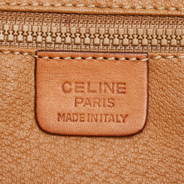 セリーヌ マカダム 斜め掛け ショルダーバッグ DM91 ブラウン PVC レザー レディース CELINE 【中古】