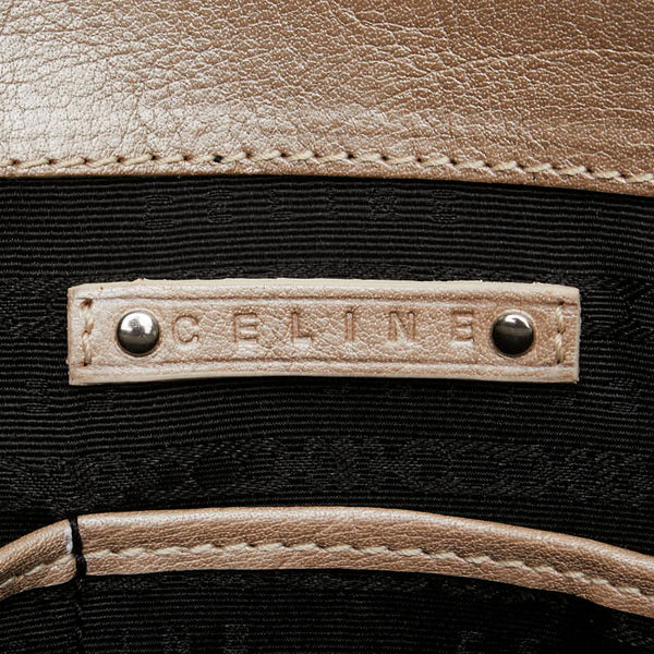 セリーヌ ブギーバッグ ハンドバッグ ベージュ シャンパン レザー レディース CELINE 【中古】