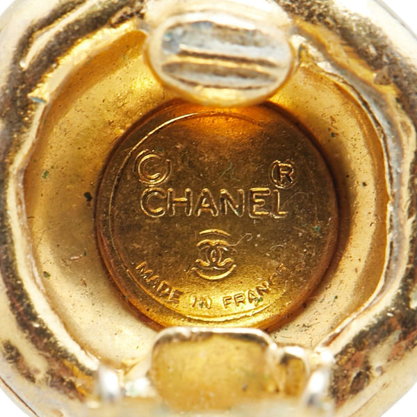 シャネル ヴィンテージ ココマーク ラインストーン イヤリング ゴールド メッキ レディース CHANEL 【中古】