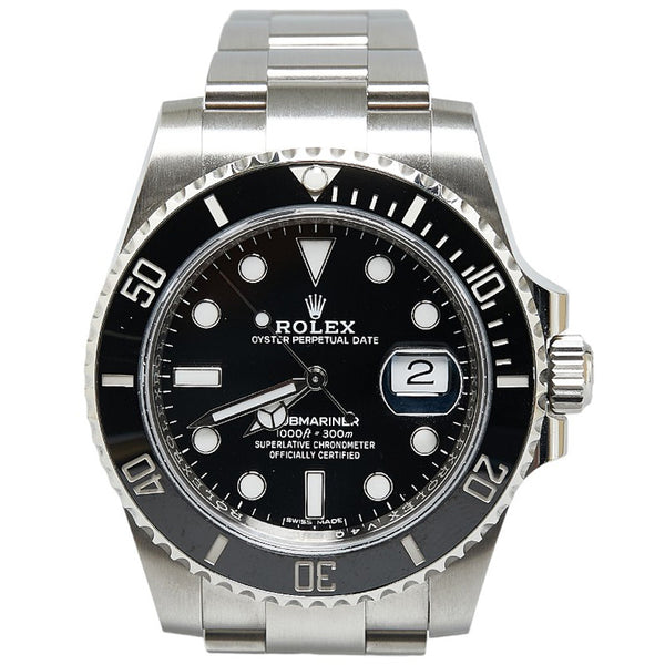 ロレックス サブマリーナ デイト 腕時計 116610LN 自動巻き ブラック文字盤 オイスタースチール メンズ ROLEX 【中古】