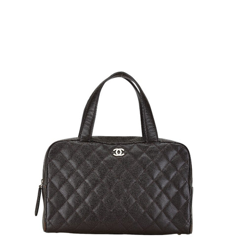 シャネル ココマーク ハンドバッグ ミニボストンバッグ ブラウン キャビアスキン レディース CHANEL 【中古】