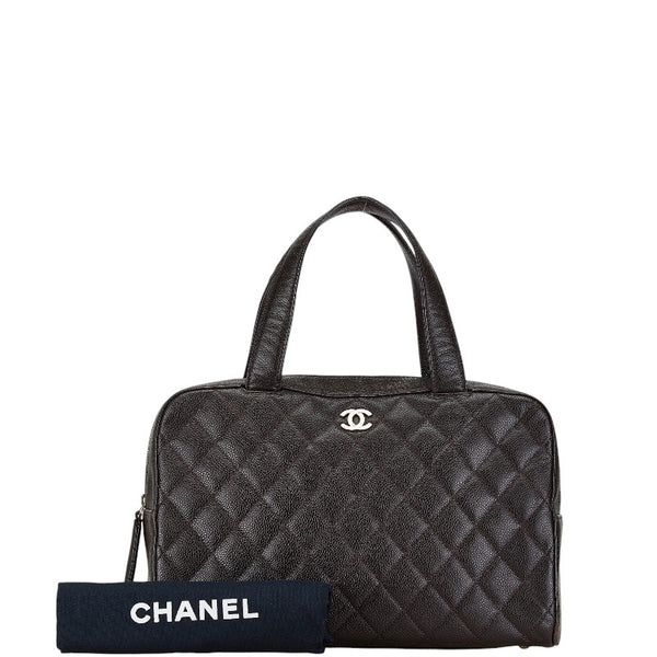 シャネル ココマーク ハンドバッグ ミニボストンバッグ ブラウン キャビアスキン レディース CHANEL 【中古】