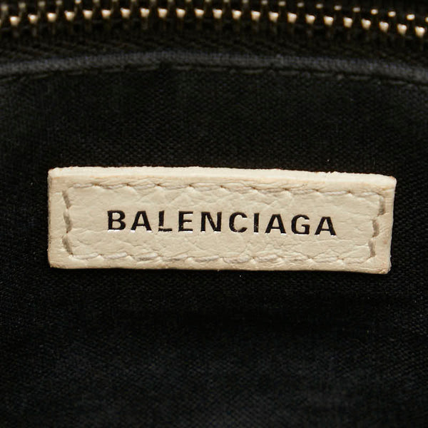 バレンシアガ ショッピングトート XXS ハンドバッグ ショルダーバッグ 2WAY 5553140 ホワイト レザー レディース BALENCIAGA 【中古】