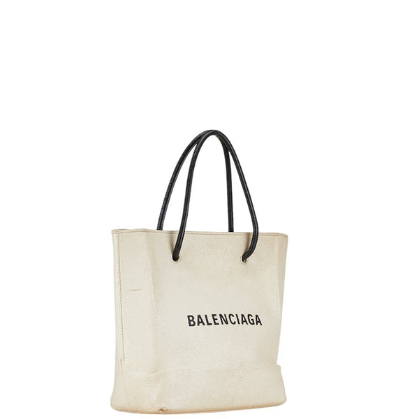 バレンシアガ ショッピングトート XXS ハンドバッグ ショルダーバッグ 2WAY 5553140 ホワイト レザー レディース BALENCIAGA 【中古】