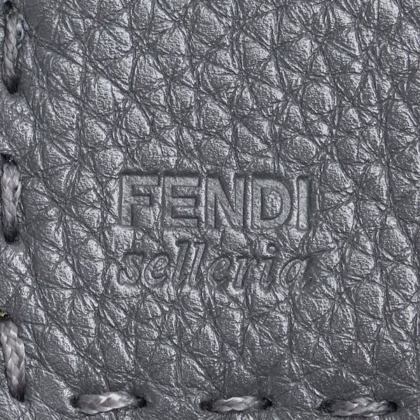 フェンディ セレリア ピーカブー 長財布 8M0308 グレー シルバー レザー レディース FENDI 【中古】