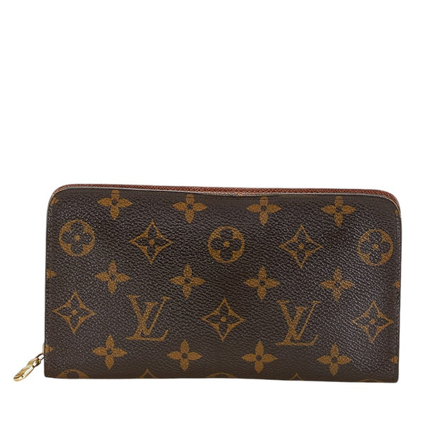 ルイ ヴィトン モノグラム ポルトモネ ジップ ラウンドファスナー 長財布 M61727 ブラウン PVC レザー レディース LOUIS VUITTON 【中古】