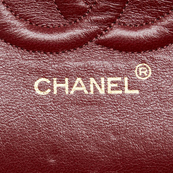 シャネル マトラッセ ダブルフラップ ココマーク チェーン ショルダーバッグ ブラック コットン ジャージ レディース CHANEL 【中古】