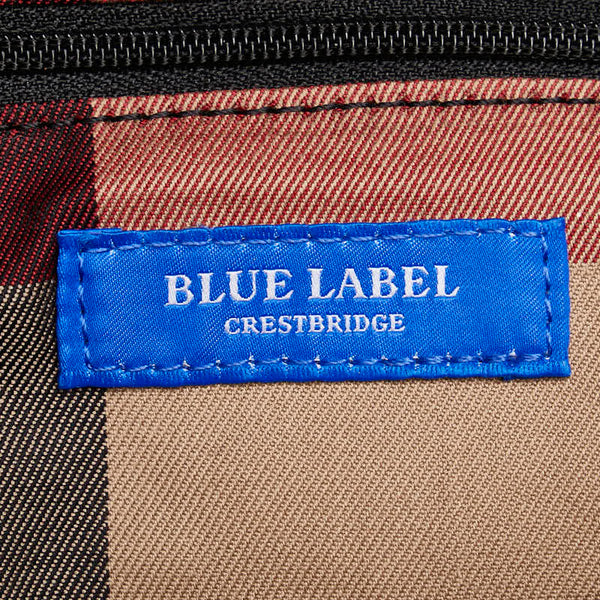 バーバリーブルーレーベル チェック ボディバッグ ウエストバッグ シルバー ナイロン レディース BURBERRY BLUE LABEL 【中古】