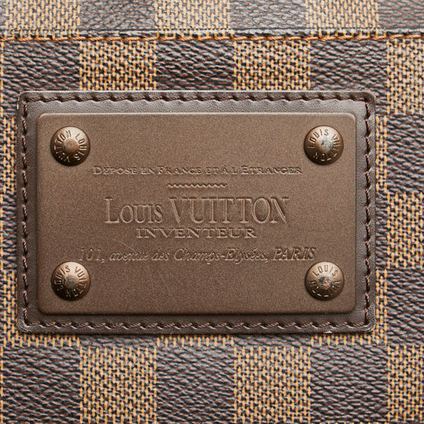 ルイ ヴィトン ダミエ ポシェット プラット ブルックリン ショルダーバッグ N41100 ブラウン PVC レザー レディース LOUIS VUITTON 【中古】