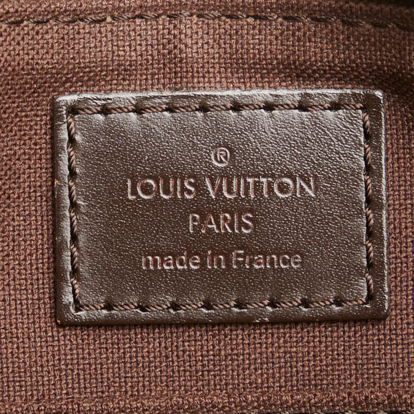 ルイ ヴィトン ダミエ ポシェット プラット ブルックリン ショルダーバッグ N41100 ブラウン PVC レザー レディース LOUIS VUITTON 【中古】