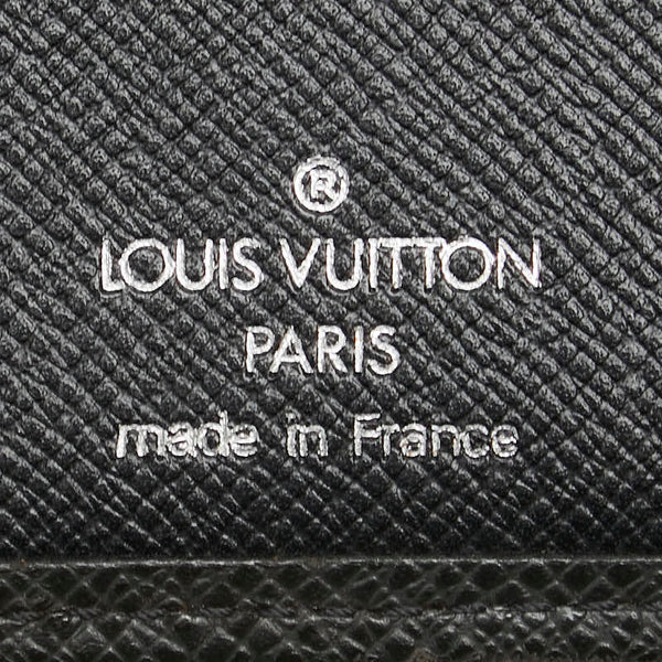 ルイ ヴィトン タイガ ポルトバルール カルトクレディ 二つ折り財布 M30392 ブラック レザー メンズ LOUIS VUITTON 【中古】