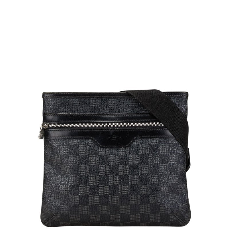 ルイ ヴィトン ダミエ グラフィット トマス 斜め掛け ショルダーバッグ N58028 ブラック PVC レザー レディース LOUIS VUITTON 【中古】