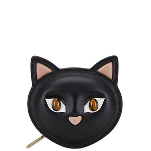 ケイトスペード CATS キャッツ コラボ コインケース 小銭入れ ブラック ホワイト マルチカラー レザー レディース Kate Spade 【中古】