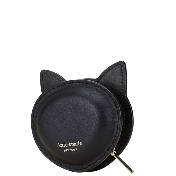 ケイトスペード CATS キャッツ コラボ コインケース 小銭入れ ブラック ホワイト マルチカラー レザー レディース Kate Spade 【中古】