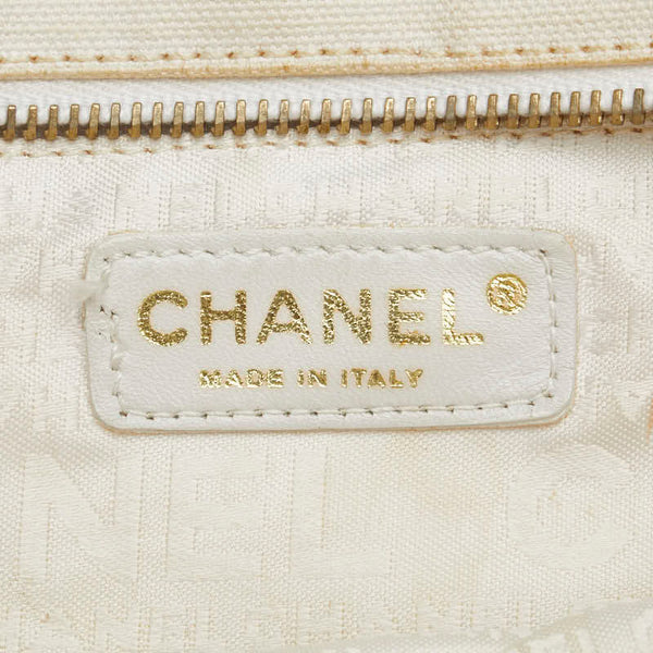 シャネル マシュマロ ココマーク トートバッグ ハンドバッグ A24224 ホワイト ピンク キャンバス レディース CHANEL 【中古】