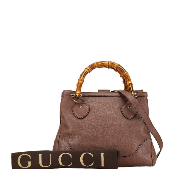 グッチ バンブー ハンドバッグ ショルダーバッグ 2WAY 308360 ピンク レザー レディース GUCCI 【中古】