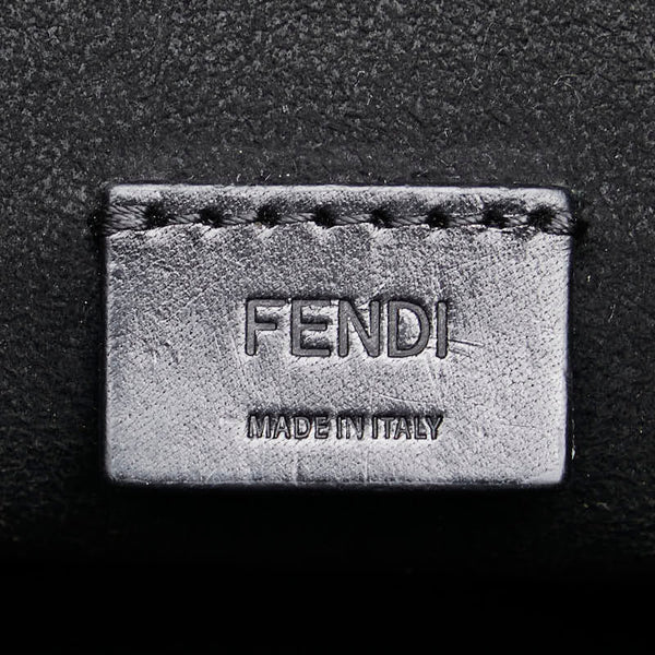 フェンディ ロゴ ショッパー スモール ハンドバッグ ショルダーバッグ 2WAY 7VA547 ブラック レザー レディース FENDI 【中古】