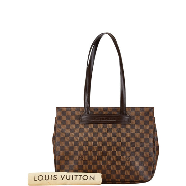 ルイ ヴィトン ダミエ パリオリPM トートバッグ ショルダーバッグ N51123 ブラウン PVC レザー レディース LOUIS VUITTON 【中古】