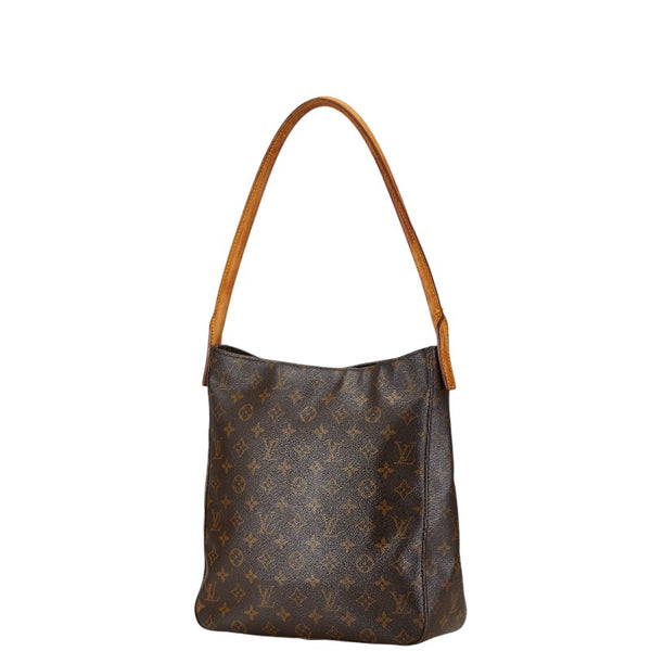 ルイ ヴィトン モノグラム ルーピングGM ショルダーバッグ M51145 ブラウン PVC レザー レディース LOUIS VUITTON 【中古】