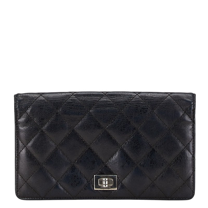 シャネル マトラッセ 長財布 A35304 ブラック ラムスキン レディース CHANEL 【中古】