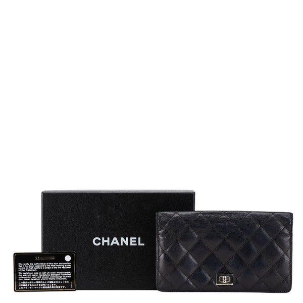 シャネル マトラッセ 長財布 A35304 ブラック ラムスキン レディース CHANEL 【中古】