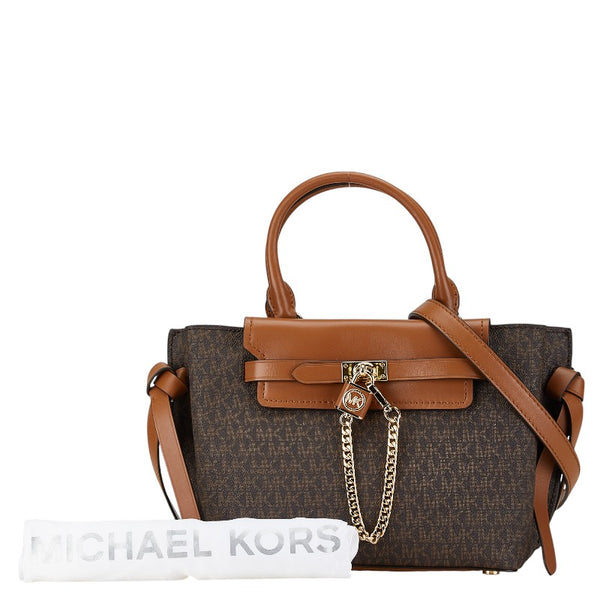 マイケルコース シグネチャー ハンドバッグ ショルダーバッグ 2WAY 30F1G9HS5B ブラウン PVC レザー レディース Michael Kors 【中古】