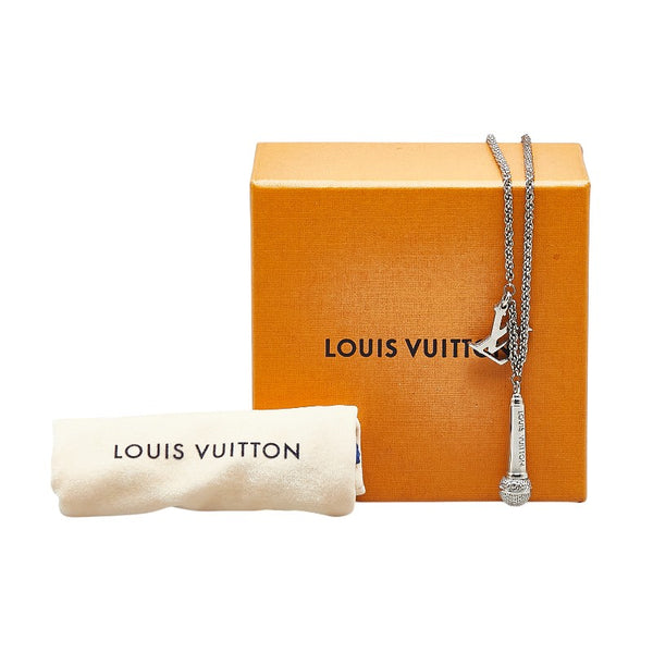 ルイ ヴィトン ペンダント DJ ボキャブラリー マイクロフォン ネックレス M69458 シルバー メタル レディース LOUIS VUITTON 【中古】