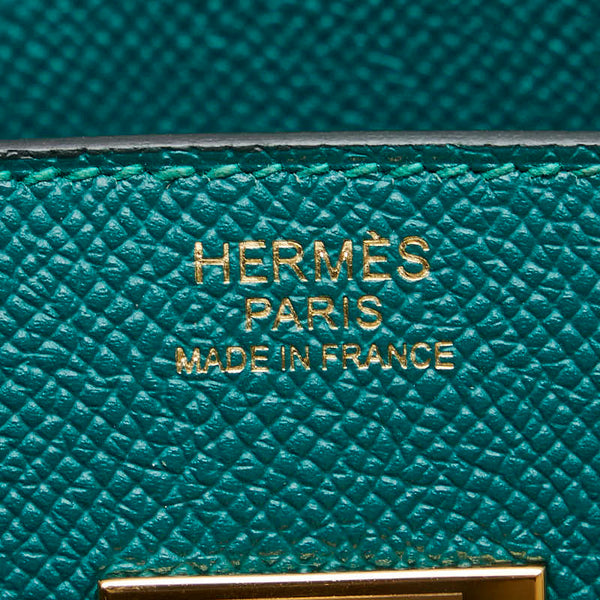 エルメス バーキン30 ハンドバッグ ヴェルディヴェルティゴ グリーン系 ヴォーエプソン レディース HERMES 【中古】