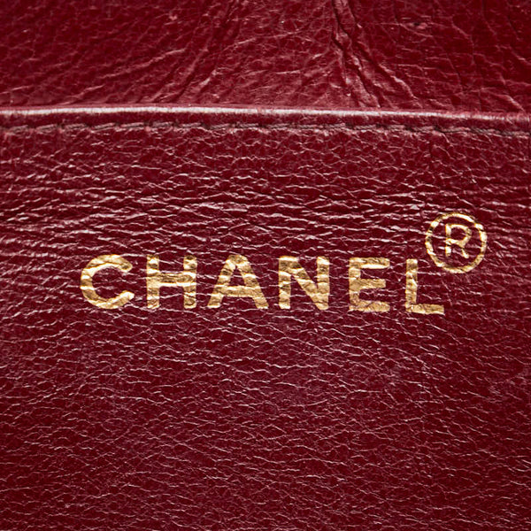 シャネル デカマトラッセ34 ココマーク シングルフラップ チェーン ショルダーバッグ ブラック ラムスキン レディース CHANEL 【中古】