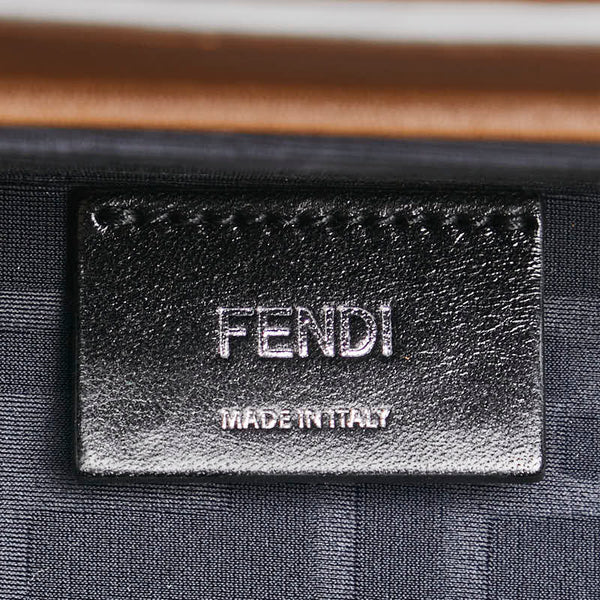 フェンディ ズッカ トランク 斜め掛け ショルダーバッグ  7VA498 ブラウン PVC レザー レディース FENDI 【中古】