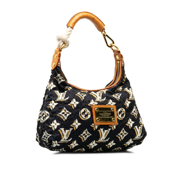 ルイ ヴィトン モノグラム クルーズ ビュルPM ショルダーバッグ M40238 マリン ネイビー ナイロン レザー レディース LOUIS VUITTON 【中古】