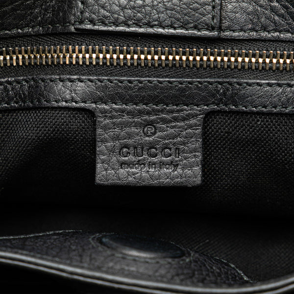 グッチ バンブー ショッパー トートバッグ ショルダーバッグ 2WAY 336032 ブラック レザー レディース GUCCI 【中古】