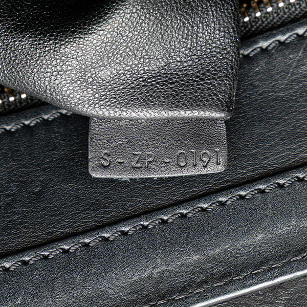 セリーヌ ラゲージ マイクロショッパー ハンドバッグ ブラック レザー レディース CELINE 【中古】