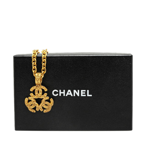 シャネル ヴィンテージ トリプルココマーク ネックレス ゴールド メッキ レディース CHANEL 【中古】