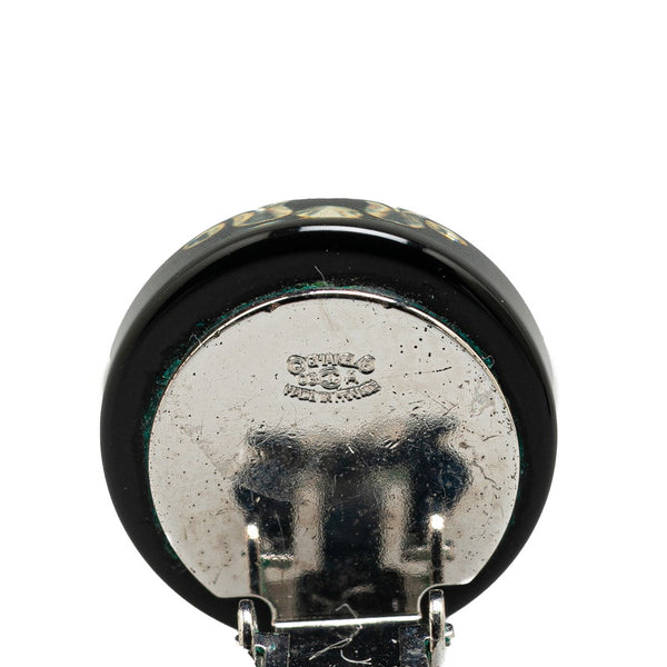 シャネル ココマーク ラインストーン イヤリング ブラック プラスチック メタル レディース CHANEL 【中古】