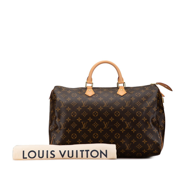 ルイ ヴィトン モノグラム スピーディ40 ハンドバッグ ボストンバッグ M41522 ブラウン PVC レザー レディース LOUIS VUITTON 【中古】